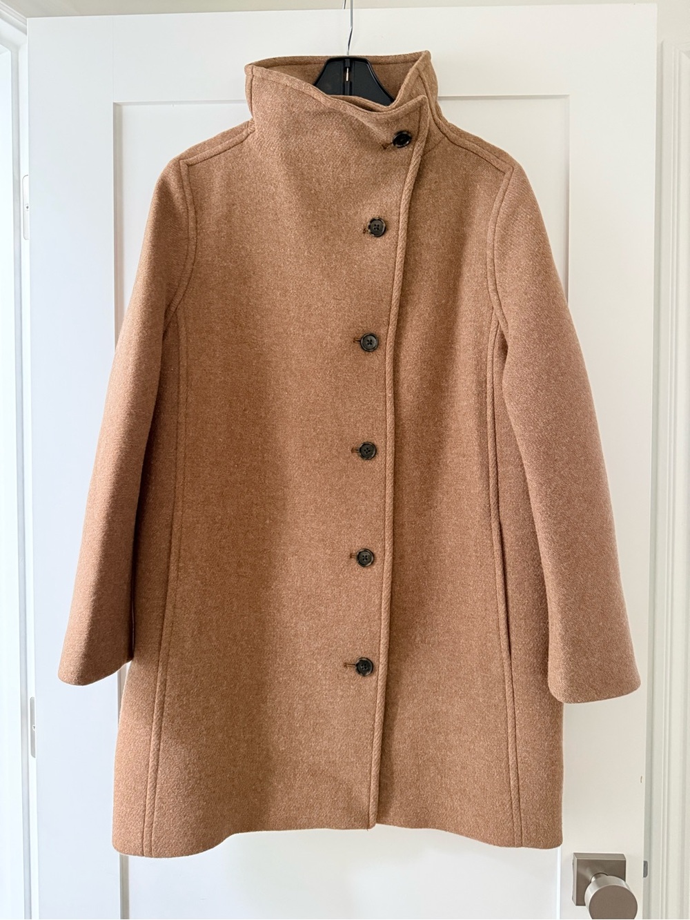 NWOT J.Crew Villa Coat Stadium Cloth Wool Heather Camel Tan 6 - Picture 3 of 12